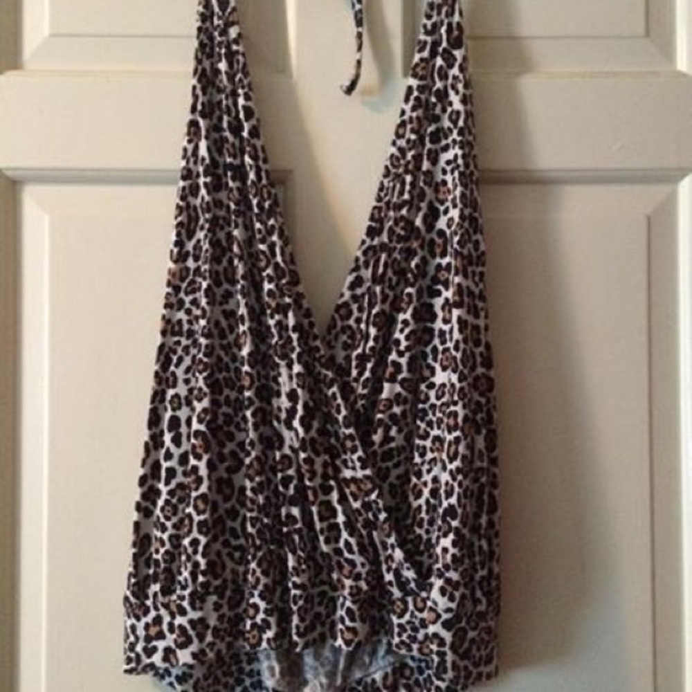 Strappy cheetah tank